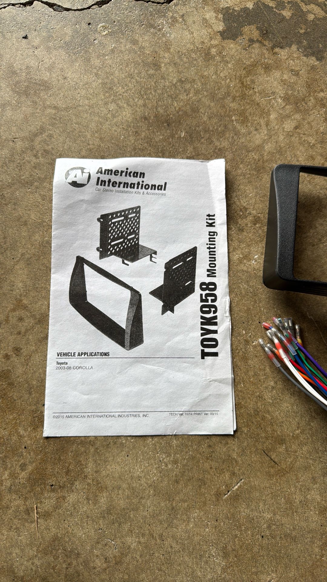 Face plate and harness Mounting Kit
