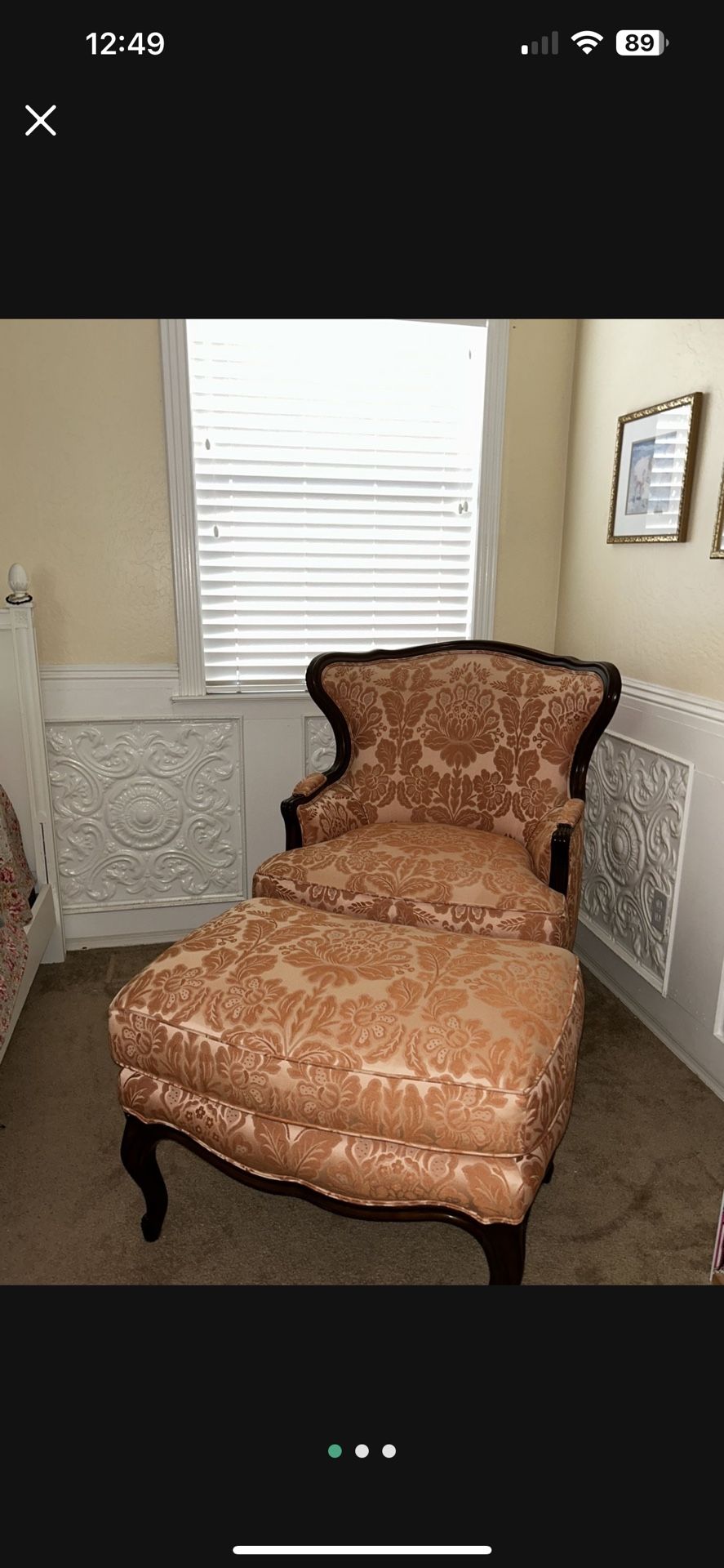 Designer Chair and Ottoman