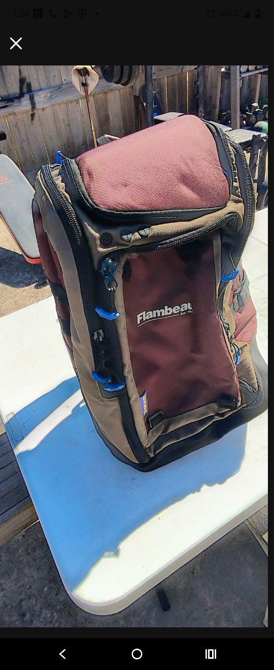 Flambeau Outdoors Portage Tackle Backpack Water Resistant P50BP $100 Retails For $130