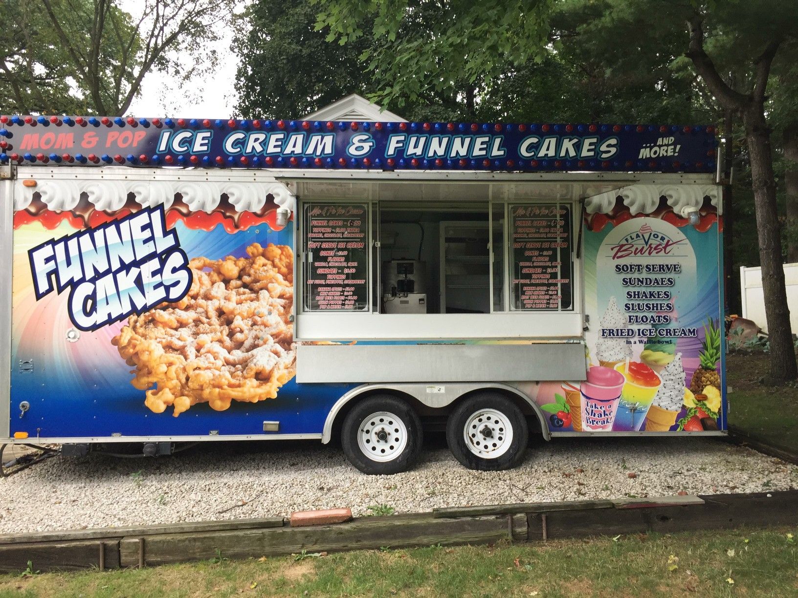 Ice cream and funnel cake trailer.