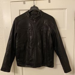 Mens Large Leather Jacket New 