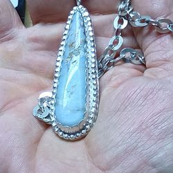 Pendant And Necklace 925 Sterling Ellensburg Blue