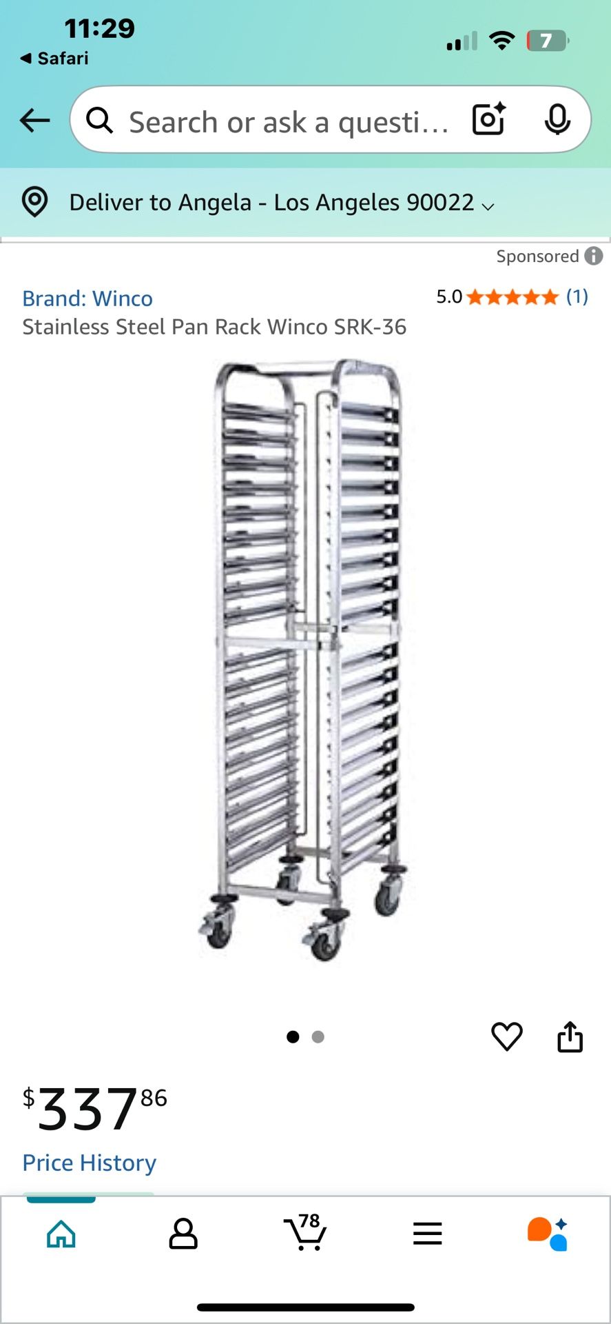 Steam Table Pan Rack Stainless Steel
