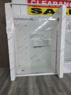 Shower Base And Glass Doors
