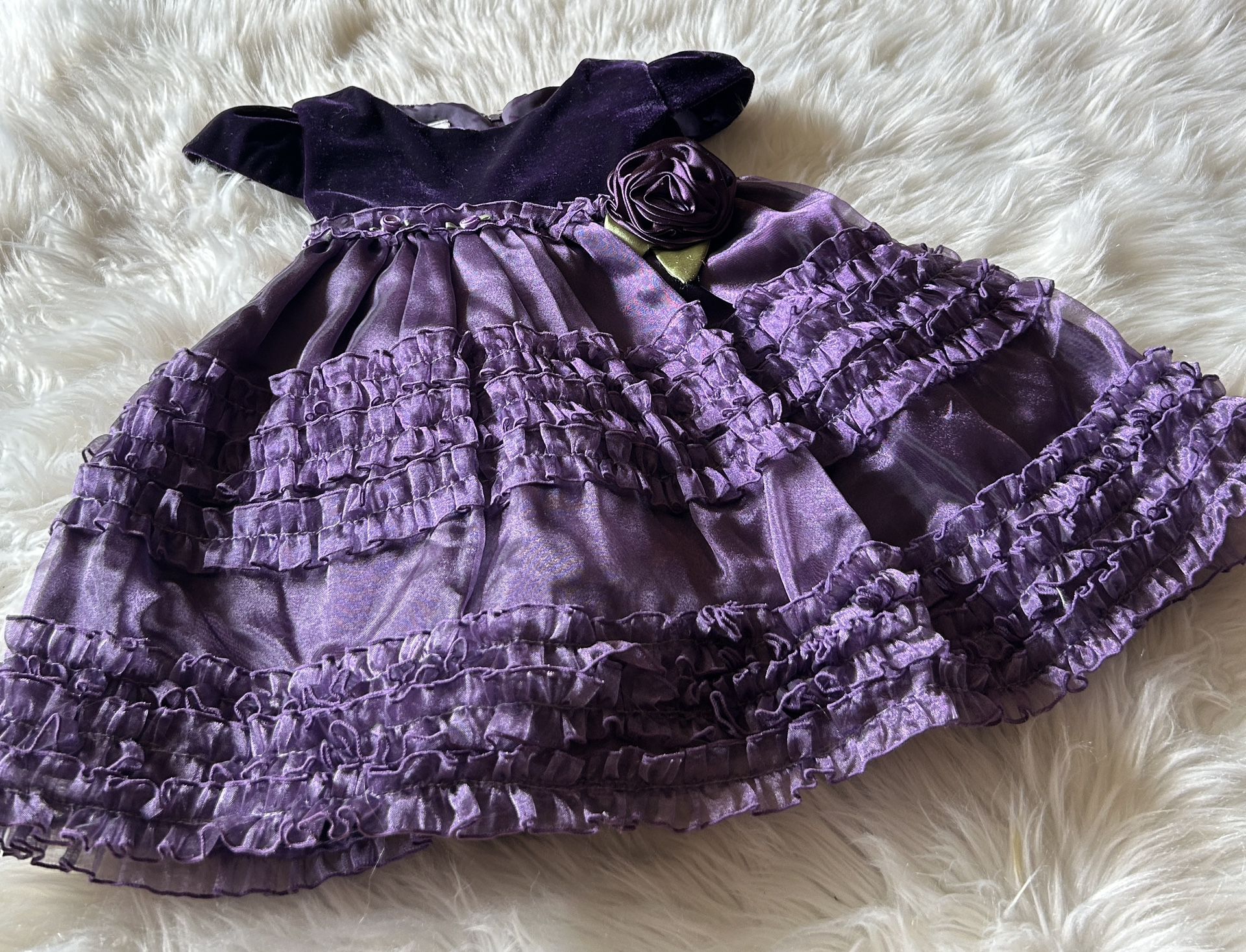 Iris & Ivy Purple Formal Dress w/ Bloomers *12 Months