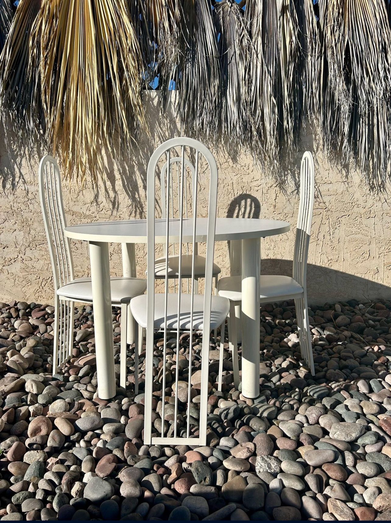 ( 5 Piece) 1992 Amisco white out Dining Set 