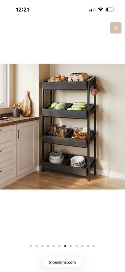 Black Kitchen Rack ( NEW )
