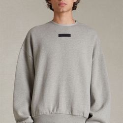Fear of God Essentials Dark Heather Oatmeal Crew Neck Sweatshirt