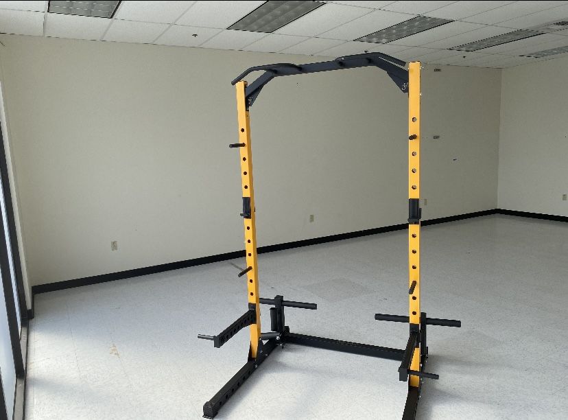 Brand New Half Rack Combo With Olympic Bumper Plates