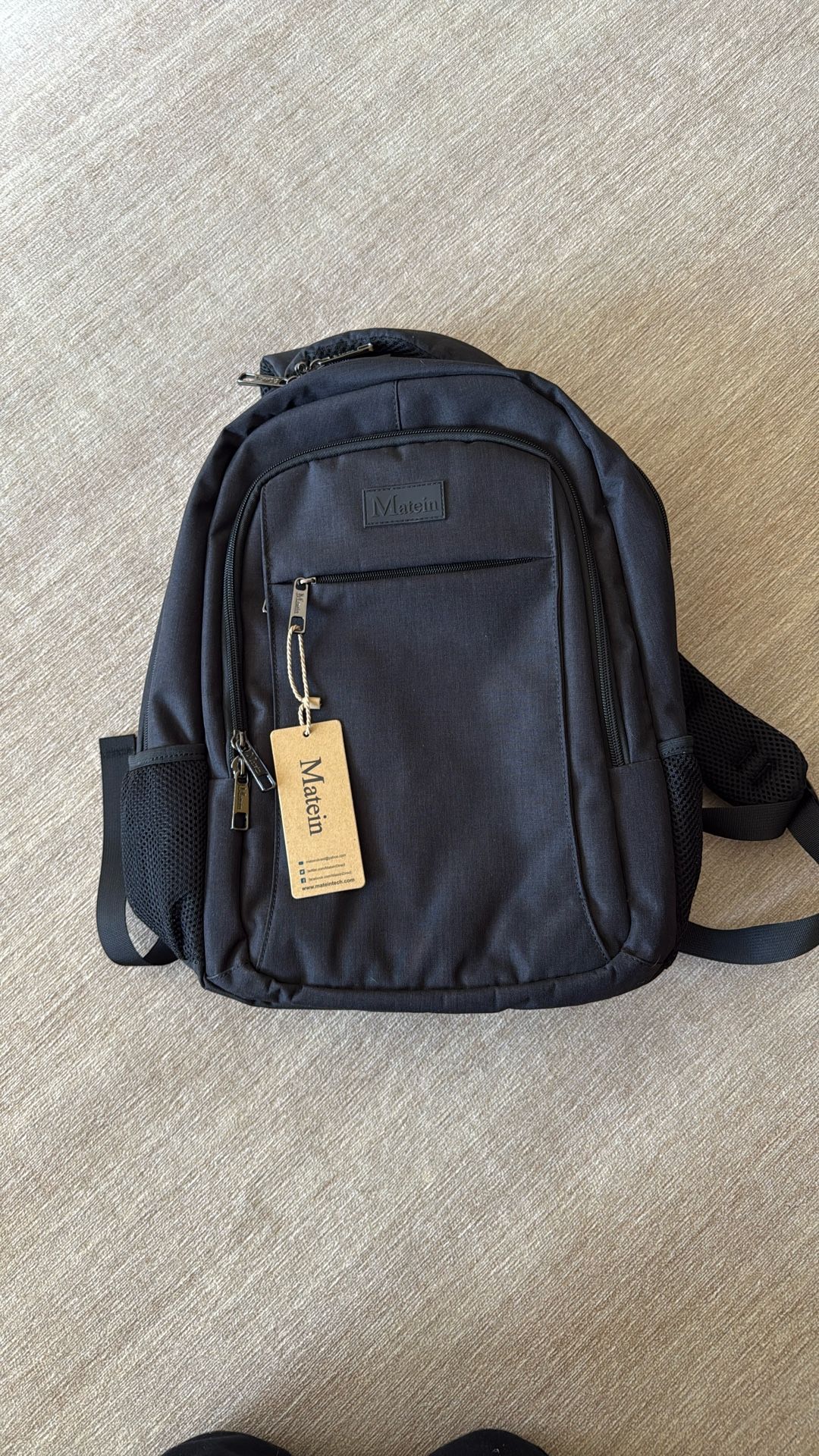 NEW NEVER USED Black Matein Laptop Backpack