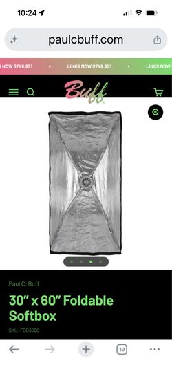 30x60 foldable softbox.. Paul C Buff (balcar mount)