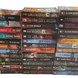 Thriller Mystery Crime Suspense Book Lot - 38 Books - Multiple Authors