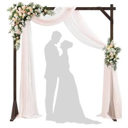 7.2FT Wooden Wedding Arch Square Wood Arches Arbor Backdrop Stand