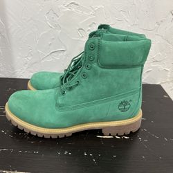 Money Green Timberland Boots Size 10