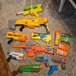 Nerf and water soaker lot