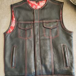 Motorcycle Leather Vest