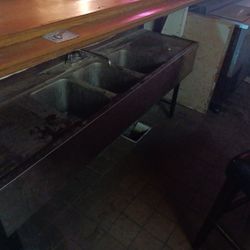 3 Compartment Sink Stainless Steel Comercial