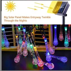 Solar String Light Outdoor 21 Ft 30 Led