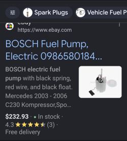 New Bosch fuel pump 0(contact info removed)84 electric
