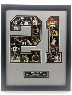 Tim Duncan San Antonio Spurs #21 NBA Collage Art