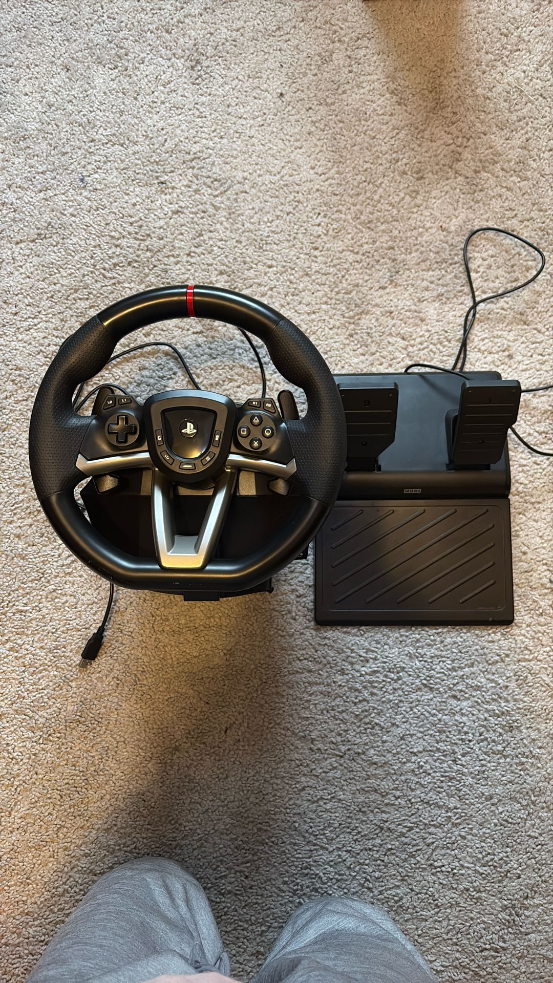HORI Racing Wheel Apex for Playstation 5, PlayStation 4 and PC - Officially Licensed by Sony - Compatible with Gran Turismo 7 