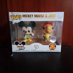 Disney Exclusive Mickey And Jose Funko Pop Two Pack.