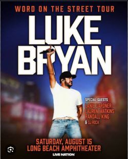 Luke Bryan long beach amphitheater $500 for 2 tixs