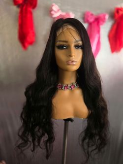 4x4  lace front human hair wig body wave new 28"