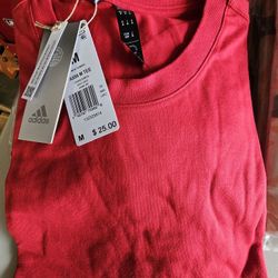 Adidas Men's Red T-Shirt - Medium 10.00