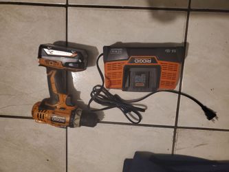 Ridgid drill with battery and charger