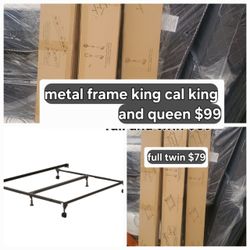 Metal frame queen king cal King