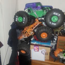 hot wheels rc monster trucks x2 trucks 