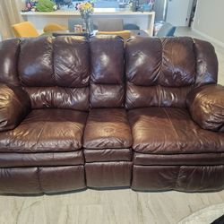 Reclining Leather Sofa