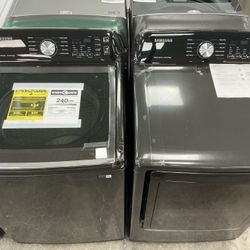Samsung 4.7 cu. ft. Washer w/Impeller Active Waterlet 7.4 cu. ft. Vented Electric Dryer w/Sensor Dry