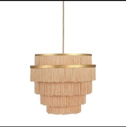 Tiered Fringe Pendant Chandelier Light
