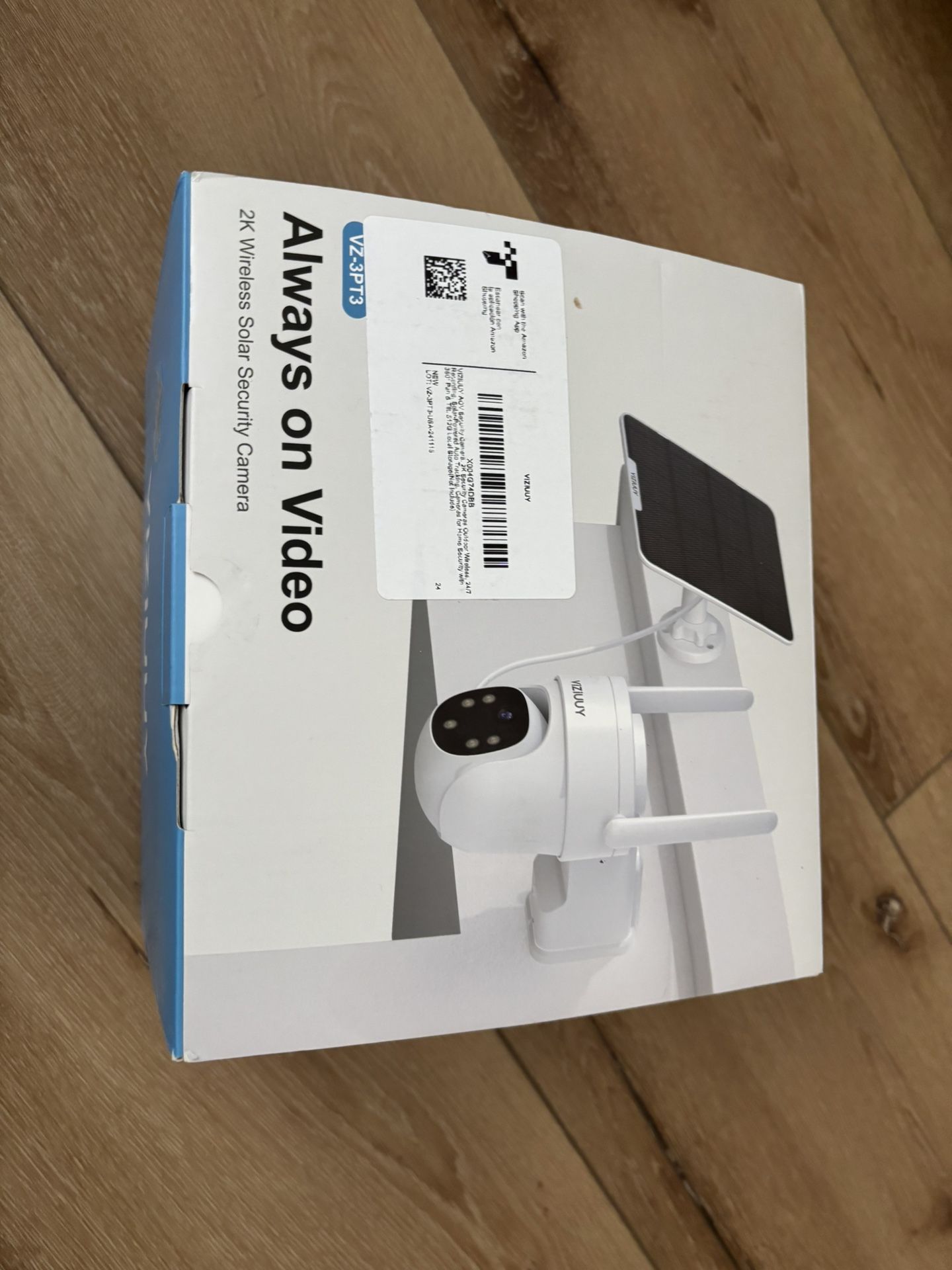 2K Solar Security Camera Outdoor AOV, Wireless Battery Powered