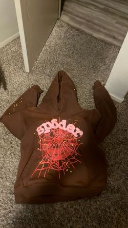 Brown sp5der hoodie