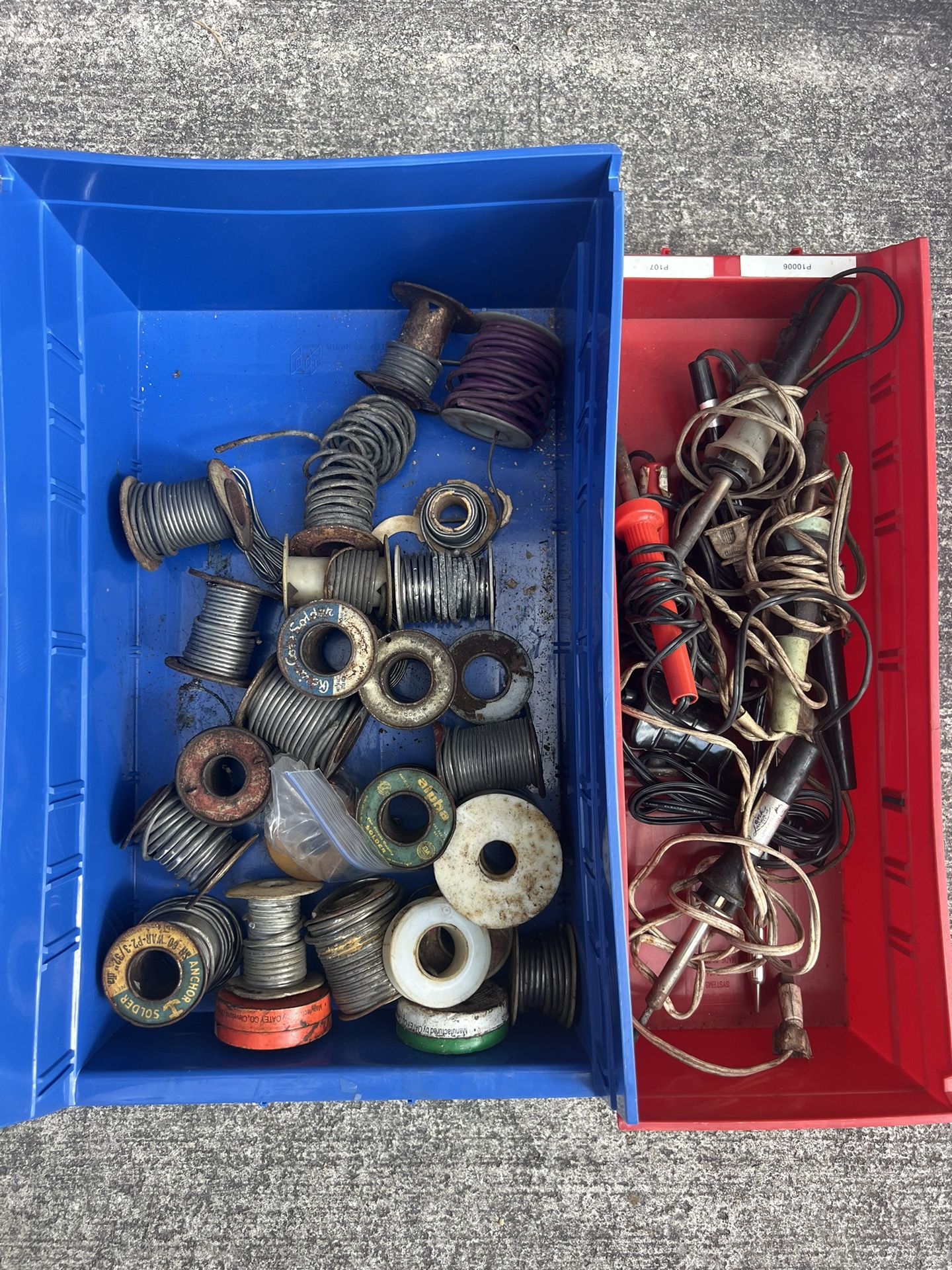Lot Of Welding Soldering Electric Tools And Solder Wire