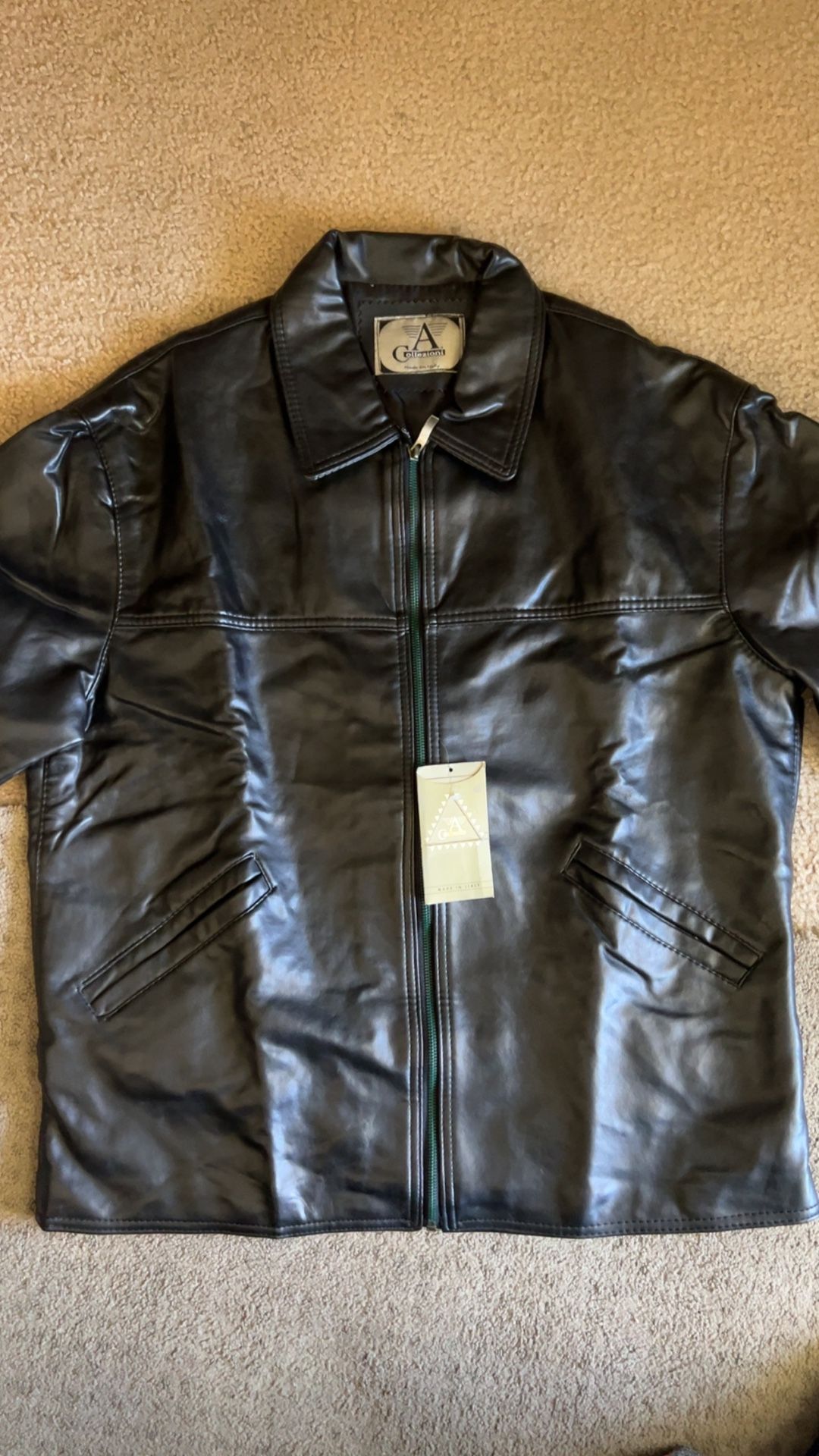 A Collezioni Faux Leather Jacket 
