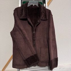Women’s L Brown Suede Brandon Thomas Jacket