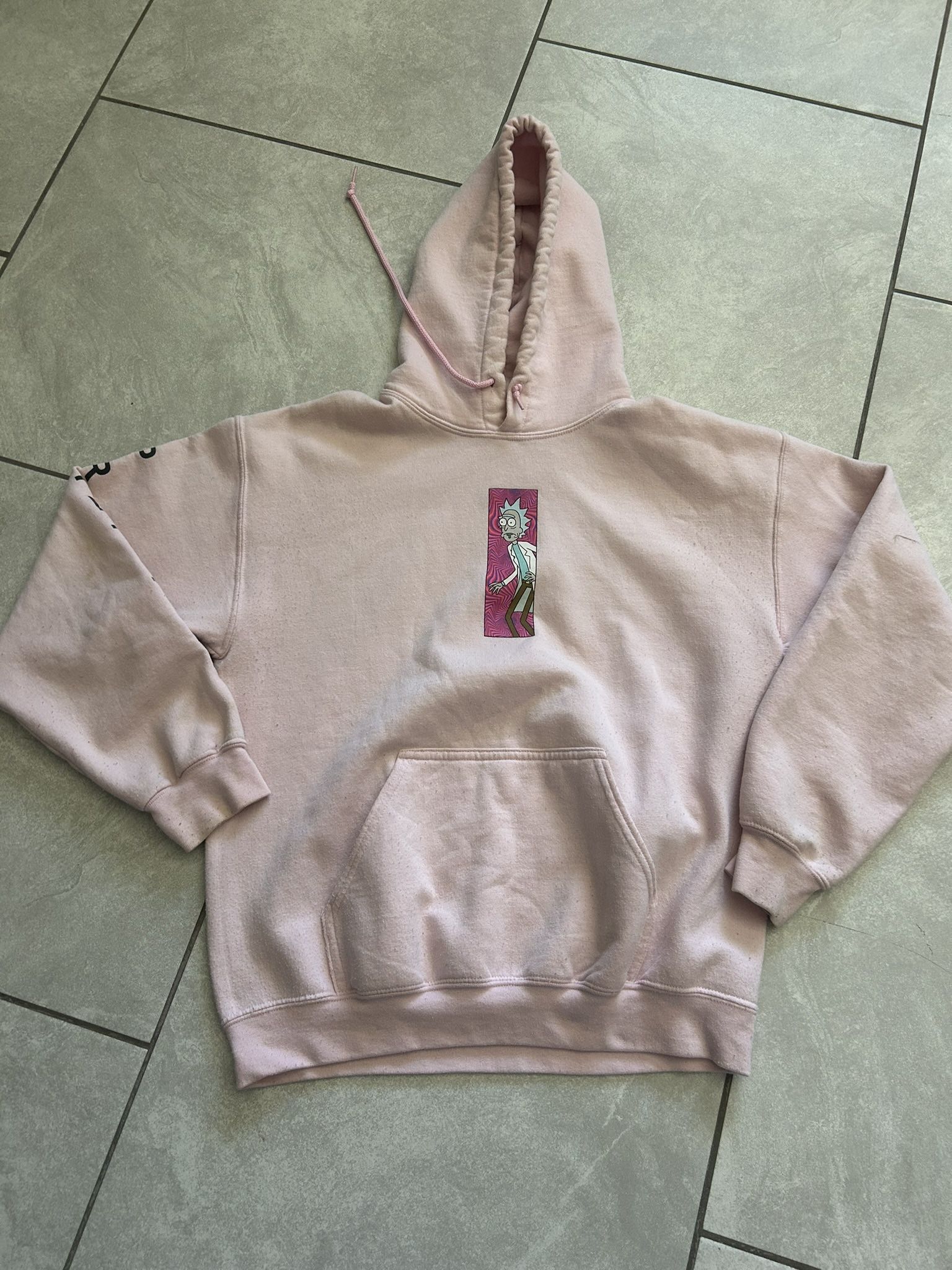 PINK RICK AND MORTY PRIMITIVE HOODIE Medium 