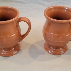 Longaberger Pottery Set Of 2 Latte Mugs