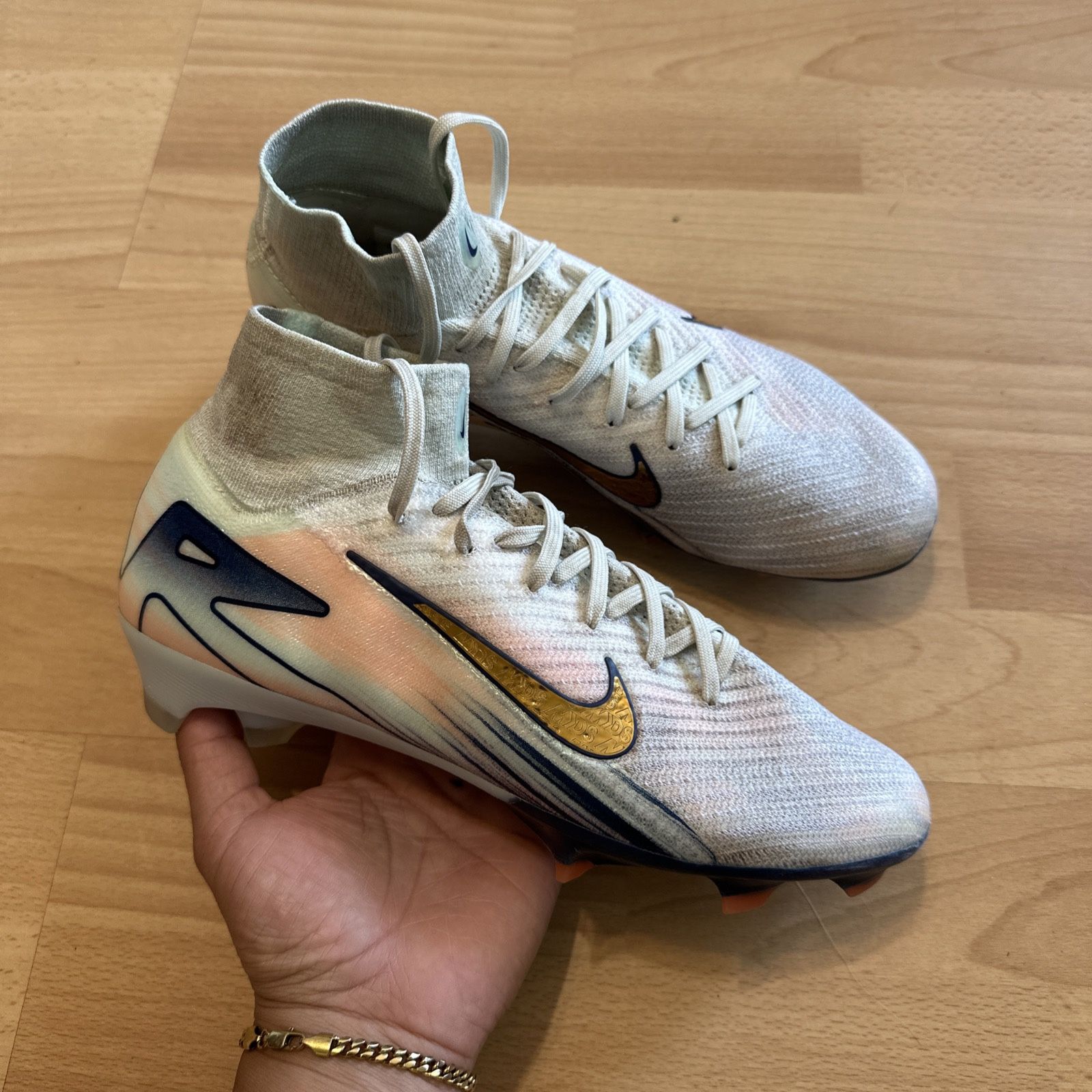 Nike Mercurial Superfly 10 MDS Elite FG Soccer Shoes, FZ1385-300, Green/Gold 7