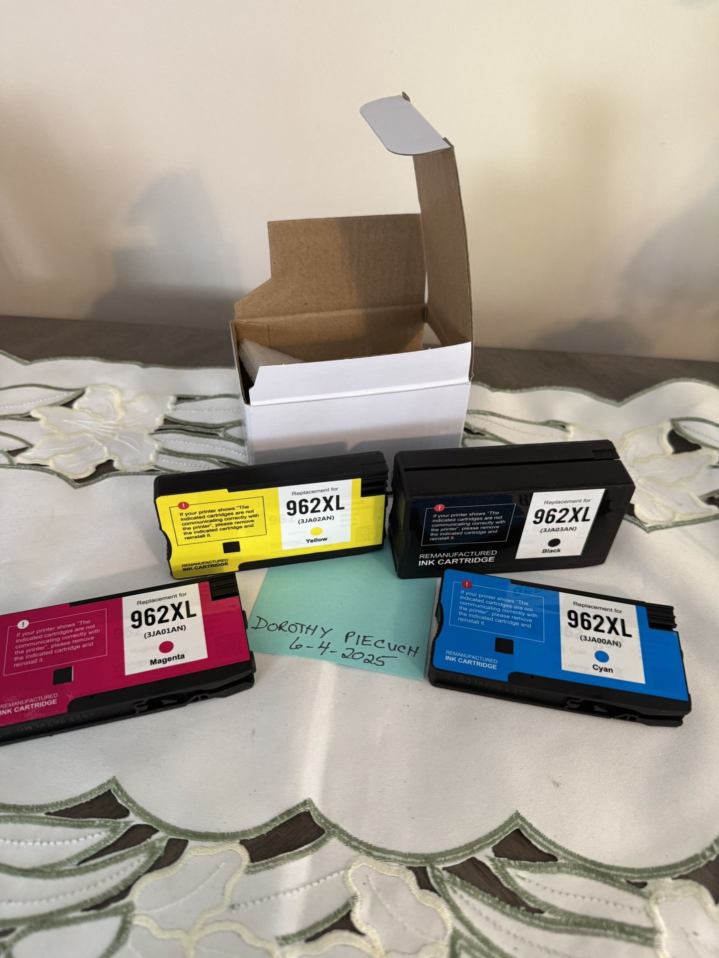 Ink Cartridges 962 XL-1 Black, 3 Color. NEW