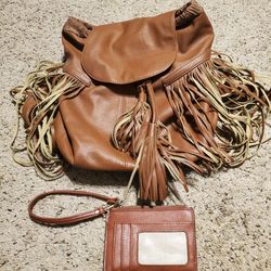 Brown Purse And Wallet
