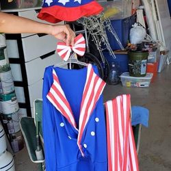 Uncle Sam Halloween Adult Costume / Disfraz Tio Sam Para Adulto