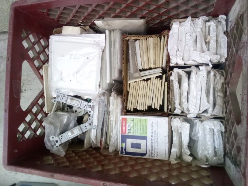 Crate Of Different Electrical Items