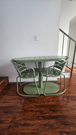 Crackle Green Bistro Set for Two