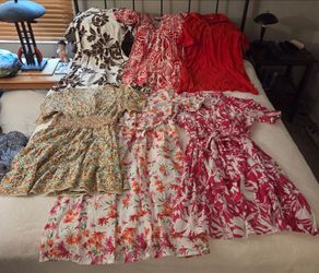 Lot of 6 XL dresses, DKNY, Max Studio,  Mlle Gabrielle