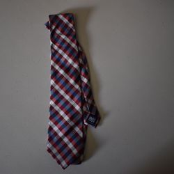 Chaps Red, White, and Blue Checkered Necktie